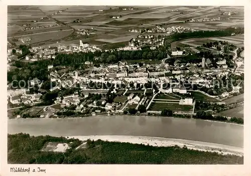 AK / Ansichtskarte Muehldorf_Inn Fliegeraufnahme Muehldorf Inn