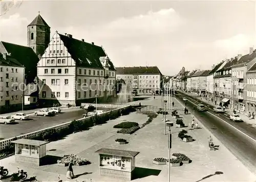 AK / Ansichtskarte Eilenburg Rathaus und Markt Eilenburg