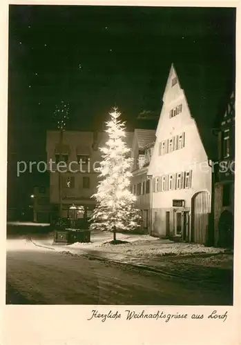 AK / Ansichtskarte Lorch_Wuerttemberg zur Weihnachtszeit Christbaum Lorch Wuerttemberg