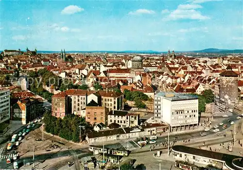 AK / Ansichtskarte Nuernberg Stadtpanorama mit Burg vom Plaerrer Nuernberg
