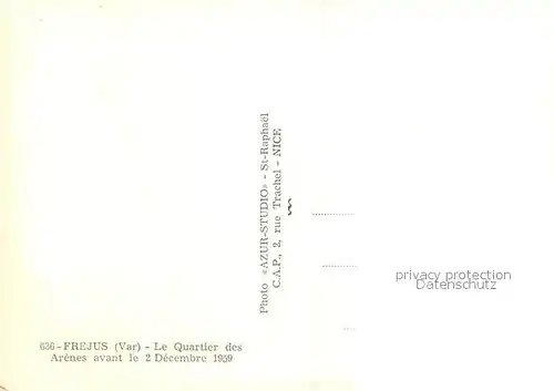 AK / Ansichtskarte Frejus Quartier des Arenes avant le 2 Decembre 1959 vue aerienne Frejus