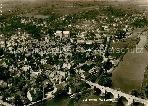 AK / Ansichtskarte Melsungen_Fulda Luftkurort Fliegeraufnahme Melsungen Fulda