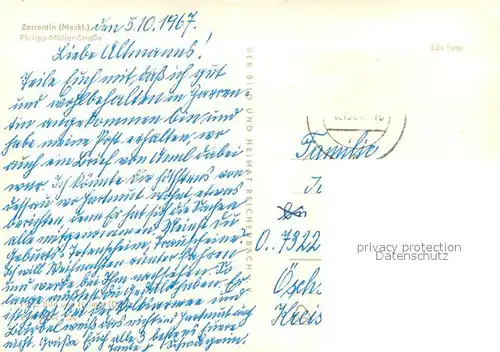 AK / Ansichtskarte Zarrentin Philipp Mueller Strasse Zarrentin