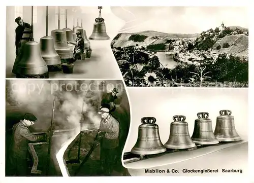 AK / Ansichtskarte Saarburg_Saar Mabilon & Co. Glockengiesserei Handwerk Panorama Saarburg Saar