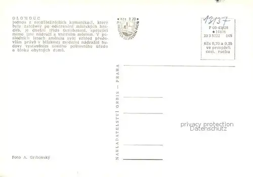 AK / Ansichtskarte Olomouc Stadtzentrum Strassenbahn Olomouc