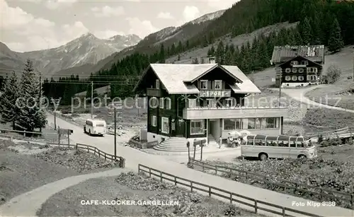 AK / Ansichtskarte Gargellen_Vorarlberg Cafe Klocker Alpen Gargellen_Vorarlberg