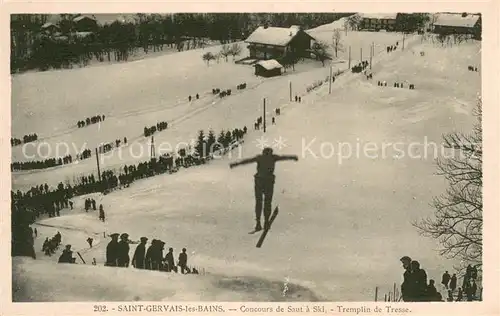 AK / Ansichtskarte Saint Gervais les Bains Concours de Saut a Ski Tremplin de Tresse Skispringen Saint Gervais les Bains