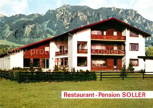AK / Ansichtskarte Waltenhofen_Schwangau Restourant Pension Soller Waltenhofen Schwangau