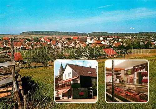 AK / Ansichtskarte Stetten_Schwaigern Panorama Gasthof und Laden Stetten Schwaigern