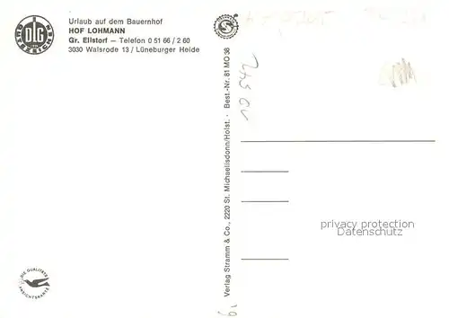 AK / Ansichtskarte Walsrode_Lueneburger_Heide Hof Lohmann Walsrode_Lueneburger_Heide