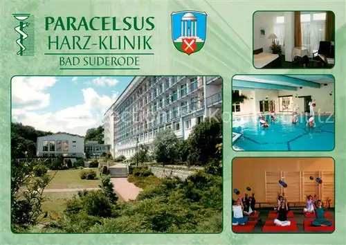 AK / Ansichtskarte Bad_Suderode Paracelsus Harz Klinik Gaststube Hallenbad Gymnastik Bad_Suderode