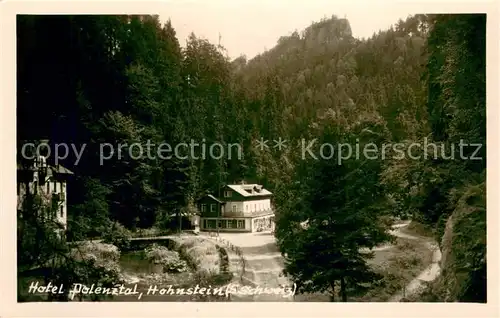 AK / Ansichtskarte Hohnstein_Saechsische_Schweiz Hotel Polenztal Hohnstein_Saechsische
