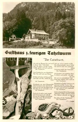AK / Ansichtskarte Oberaudorf Gasthaus zum Feurigen Tatzelwurm Oberaudorf