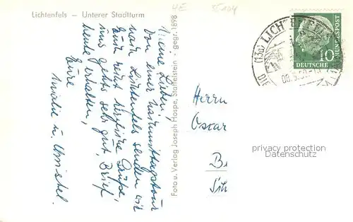 AK / Ansichtskarte Lichtenfels_Bayern Unterer Stadtturm Lichtenfels Bayern