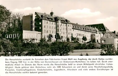 AK / Ansichtskarte Gunzenhausen_Altmuehlsee Die Hensoltshoehe Gunzenhausen Altmuehlsee