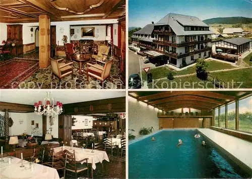AK / Ansichtskarte Haeusern_Schwarzwald Hotel Adler Gastraeume Hallenbad Haeusern Schwarzwald