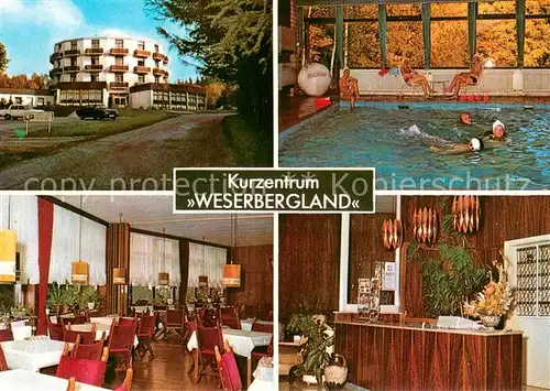AK / Ansichtskarte Weserbergland Kurzentrum Weserbergland Hallenbad Gastraum Bar Weserbergland
