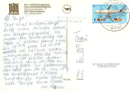 AK / Ansichtskarte Bad_Feilnbach VdK Kur und Erholungsheim Haus Schwarzenberg Bad_Feilnbach