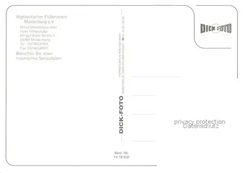 AK / Ansichtskarte Muldenberg_Vogtland Vogtlaendischer Floesserverein Trachtengruppe Hotel Floesserstube Muldenberg_Vogtland