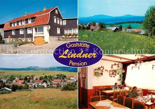 AK / Ansichtskarte Waffenrod Gaststaette Lindner Pension Panorama Ortsansicht Waffenrod