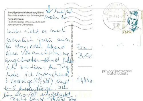 AK / Ansichtskarte Burg_Spreewald Reha Zentrum Aufenthaltsraum Hallenbad Burg Spreewald