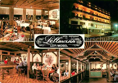 AK / Ansichtskarte Loef_Mosel Hotel Restaurant Lellmann Gastraeume Bar Loef_Mosel