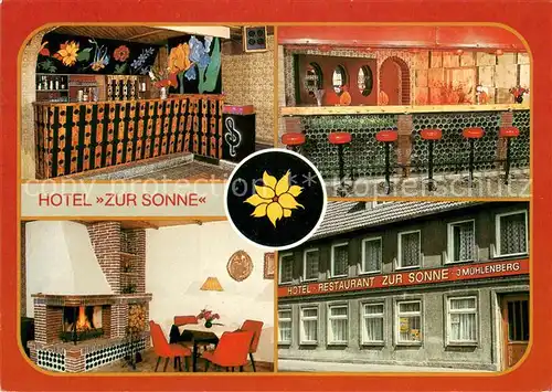 AK / Ansichtskarte Goldberg_Mecklenburg Hotel Zur Sonne Tanzsaal Bar Kaminecke Goldberg_Mecklenburg