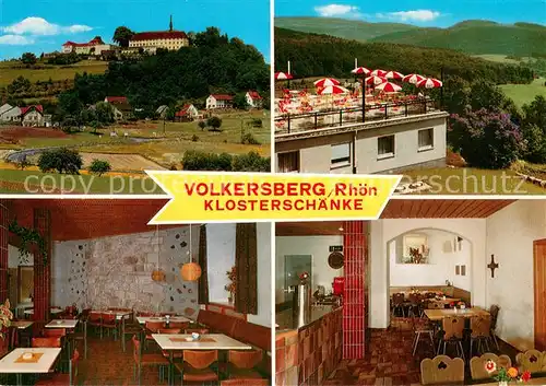 AK / Ansichtskarte Volkers_Bad_Brueckenau Klosterschaenke Volkersberg Gastraeume Terrasse Volkers_Bad_Brueckenau