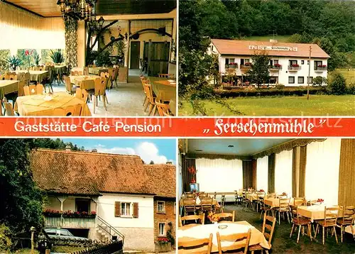 AK / Ansichtskarte Krausenbach Gaststaette Cafe Pension Ferschenmuehle Gastraeume Krausenbach