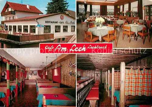 AK / Ansichtskarte Lechbruck_See Restaurant Cafe Am Lech Gastraeume Bar Lechbruck See