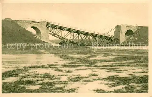 AK / Ansichtskarte Strypa Gesprengte Eisenbahnbruecke am Strypafluss 1915 Serie Weltkrieg 1914 16 Strypa