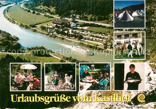 AK / Ansichtskarte Riedenburg_Altmuehltal Gasthof Pension Kastlhof Camping Wanderreitstation Fliegeraufnahme Riedenburg Altmuehltal
