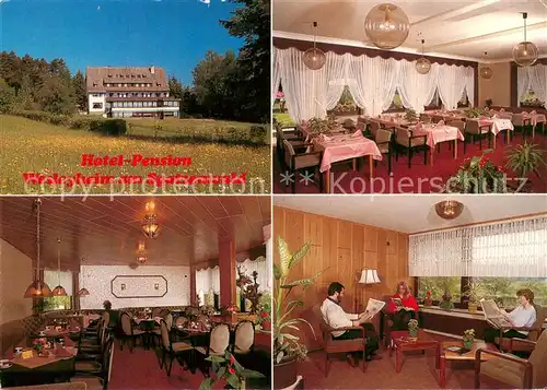 AK / Ansichtskarte Wuestenrot Hotel Pension Wesleyheim am Spatzenwald Gastraeume Wuestenrot