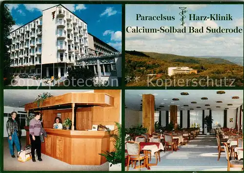 AK / Ansichtskarte Bad_Suderode Paracelsus Harz Klinik Rezeption Gastraum Panorama Bad_Suderode