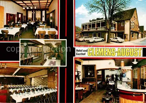 AK / Ansichtskarte Davensberg Hotel Gasthof Clemens August Gastraeume Kegelbahn Bar Davensberg