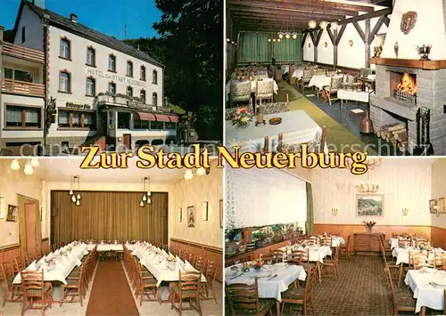 AK / Ansichtskarte Neuerburg_Eifel Hotel Restaurant Zur Stadt Neuerburg Gastraeume Theatersaal Neuerburg Eifel