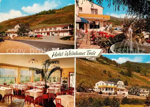 AK / Ansichtskarte Weinaehr Hotel Weinhaus Treis Gastraum Terrasse Weinaehr
