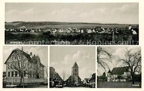 AK / Ansichtskarte Hirrlingen_Tuebingen Gesamtansicht Schulhaus Kirche Schloss Hirrlingen Tuebingen