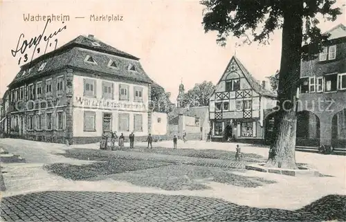 AK / Ansichtskarte Wachenheim_Weinstrasse Marktplatz Wachenheim_Weinstrasse
