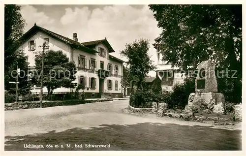 AK / Ansichtskarte uehlingen Birkendorf Gasthaus zum Posthorn Denkmal Gedenkstein uehlingen Birkendorf