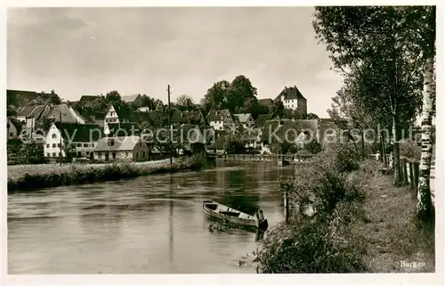 AK / Ansichtskarte Burgau_Schwaben Uferpartie an der Mindel Burgau Schwaben