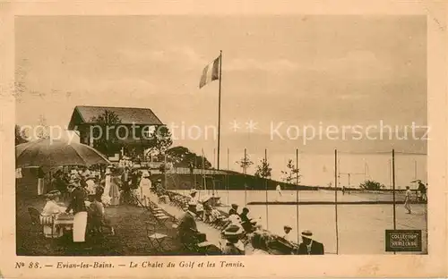 AK / Ansichtskarte Evian les Bains_Haute_Savoie Chalet du Golfe les Tennis Evian les Bains_Haute