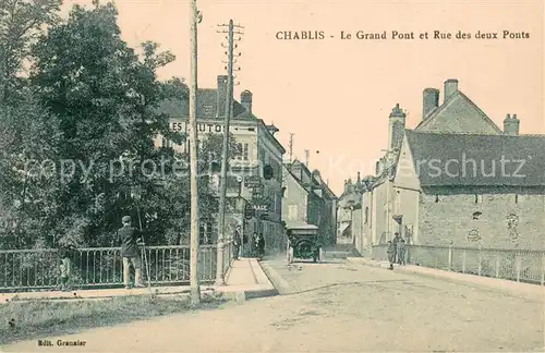 AK / Ansichtskarte Chablis Grand Pont et Rue des deux Ponts Chablis