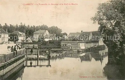 AK / Ansichtskarte Clamecy_Nievre Passerelle du Beuvron et le Bief du Moulin Clamecy_Nievre