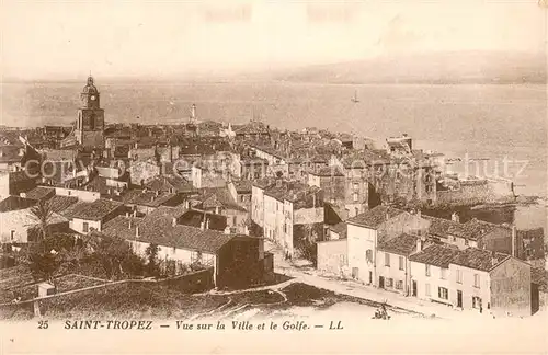 AK / Ansichtskarte Saint_Tropez_Var Vue sur la ville et le golfe Cote d Azur Saint_Tropez_Var