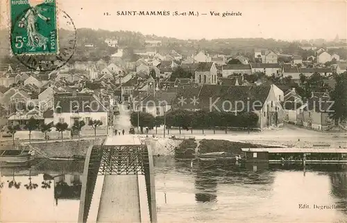 AK / Ansichtskarte Saint Mammes Vue generale Pont Saint Mammes