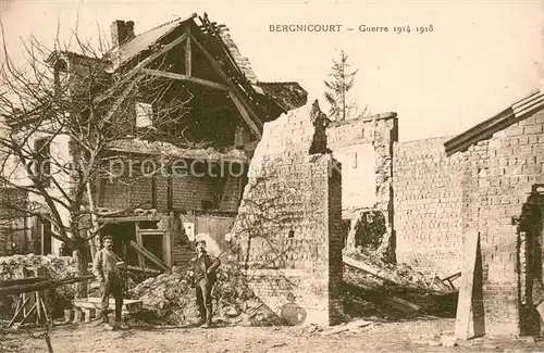 AK / Ansichtskarte Bergnicourt Ruines Grande Guerre 1914 18 Truemmer 1. Weltkrieg Bergnicourt