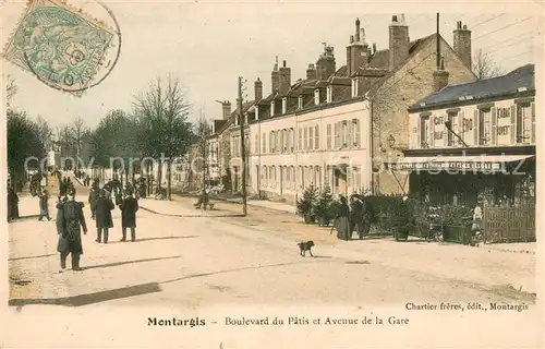 AK / Ansichtskarte Montargis_Loiret Boulevard du Patis Avenue de la Gare Montargis Loiret