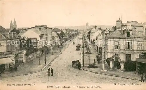 AK / Ansichtskarte Soissons_Aisne Avenue de la Gare Soissons Aisne