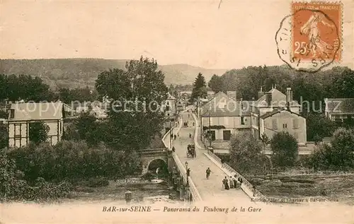 AK / Ansichtskarte Bar sur Seine Panorama du Faubourg de la Gare Bar sur Seine